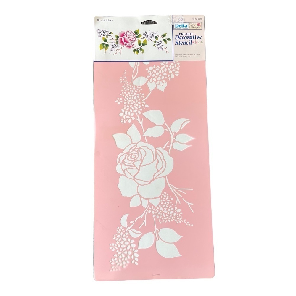 Vintage Rose & Lilacs Stencil